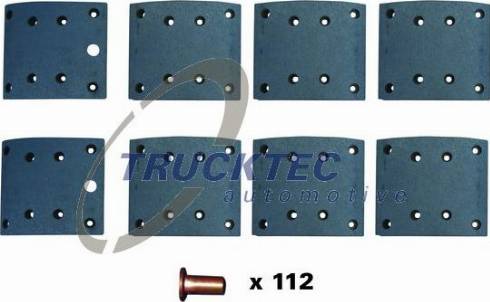 Trucktec Automotive 03.35.126 - Set garnituri de frictiune, frana tambur aaoparts.ro