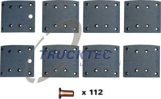 Trucktec Automotive 03.35.123 - Set garnituri de frictiune, frana tambur aaoparts.ro