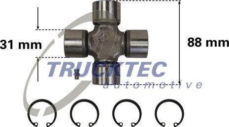 Trucktec Automotive 02.34.012 - Articulatie, cardan aaoparts.ro