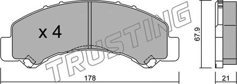 Trusting 941.0 - Set placute frana,frana disc aaoparts.ro