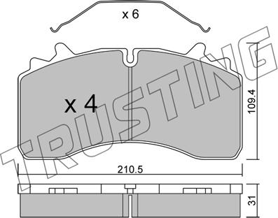 Trusting 948.0 - Set placute frana,frana disc aaoparts.ro