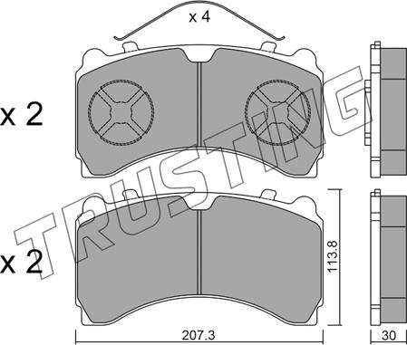 Trusting 951.0 - Set placute frana,frana disc aaoparts.ro
