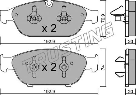Trusting 969.0 - Set placute frana,frana disc aaoparts.ro