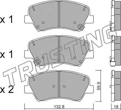 Trusting 960.0 - Set placute frana,frana disc aaoparts.ro
