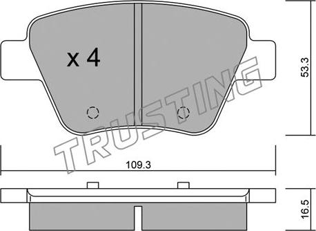 Trusting 906.0 - Set placute frana,frana disc aaoparts.ro