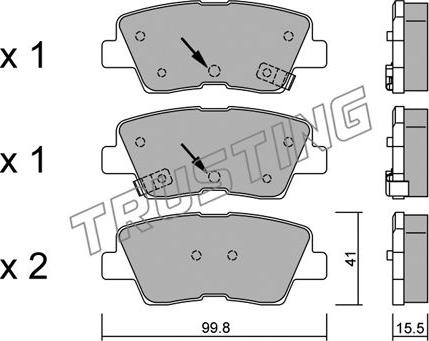 Trusting 903.1 - Set placute frana,frana disc aaoparts.ro