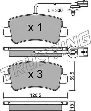 Trusting 916.0 - Set placute frana,frana disc aaoparts.ro