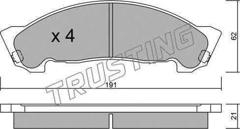 Trusting 988.0 - Set placute frana,frana disc aaoparts.ro