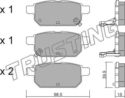 Trusting 933.0 - Set placute frana,frana disc aaoparts.ro