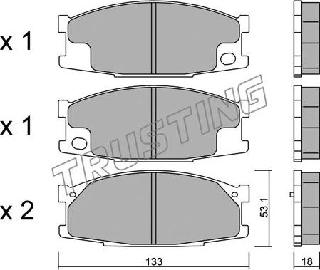 Trusting 926.0 - Set placute frana,frana disc aaoparts.ro