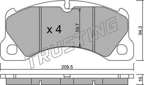 Trusting 973.0 - Set placute frana,frana disc aaoparts.ro