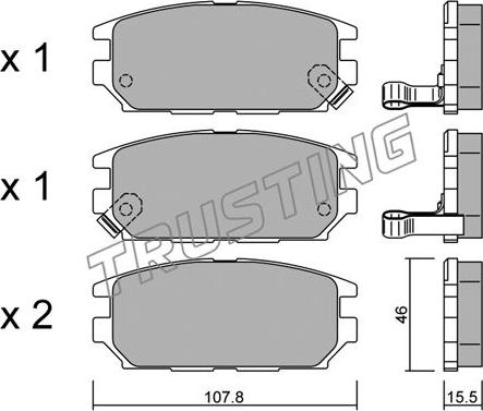 Trusting 499.0 - Set placute frana,frana disc aaoparts.ro