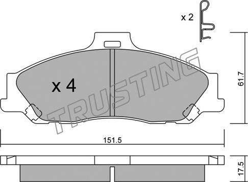 Trusting 495.0 - Set placute frana,frana disc aaoparts.ro