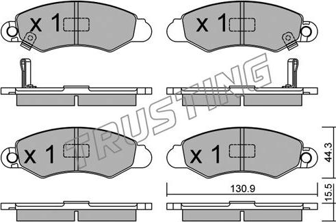 Trusting 433.0 - Set placute frana,frana disc aaoparts.ro