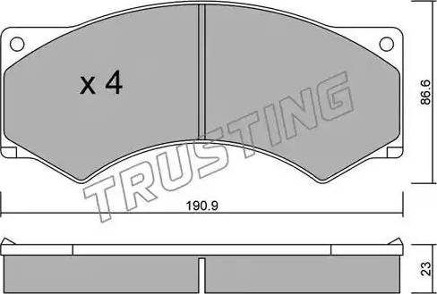 Trusting 595.0 - Set placute frana,frana disc aaoparts.ro