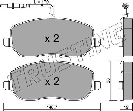 Trusting 546.0 - Set placute frana,frana disc aaoparts.ro