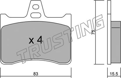 Trusting 547.0 - Set placute frana,frana disc aaoparts.ro