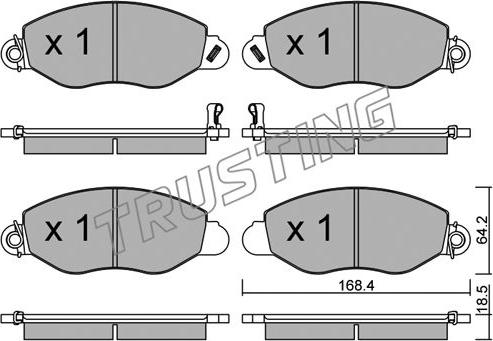 Trusting 552.0 - Set placute frana,frana disc aaoparts.ro