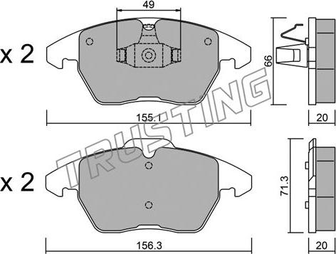 Trusting 564.2 - Set placute frana,frana disc aaoparts.ro