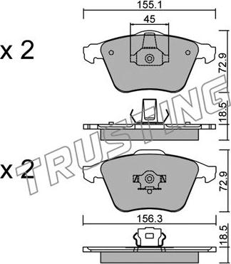 Trusting 565.3 - Set placute frana,frana disc aaoparts.ro