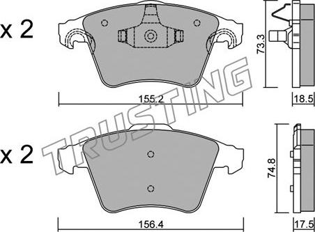Trusting 568.4 - Set placute frana,frana disc aaoparts.ro
