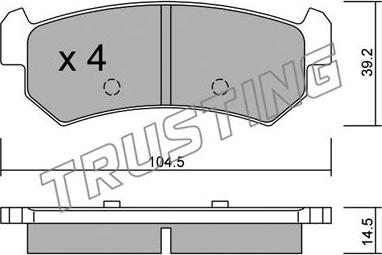 Trusting 527.0 - Set placute frana,frana disc aaoparts.ro
