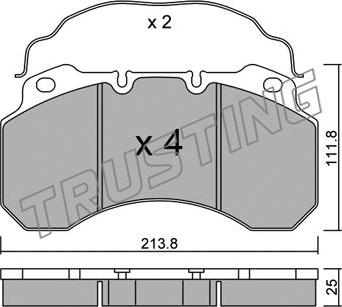 Trusting 604.0 - Set placute frana,frana disc aaoparts.ro