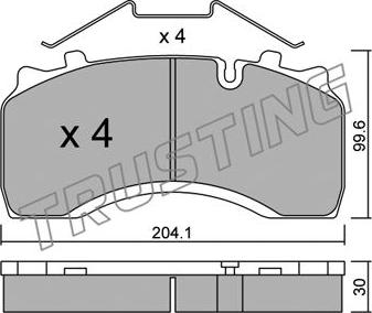 Trusting 606.0 - Set placute frana,frana disc aaoparts.ro
