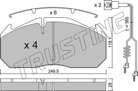 Trusting 602.3W - Set placute frana,frana disc aaoparts.ro