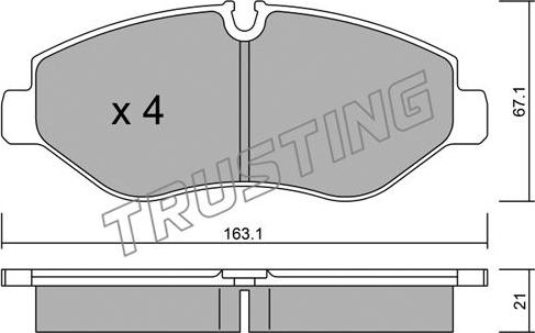 Trusting 687.0 - Set placute frana,frana disc aaoparts.ro