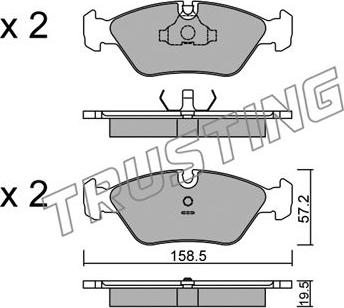 Trusting 093.0 - Set placute frana,frana disc aaoparts.ro