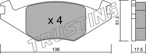 Trusting 049.0 - Set placute frana,frana disc aaoparts.ro