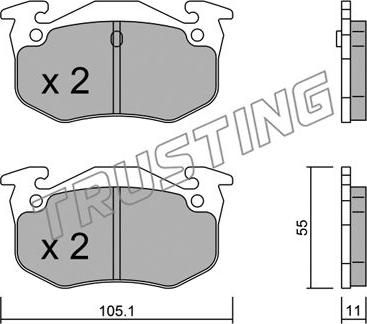 Trusting 040.0 - Set placute frana,frana disc aaoparts.ro