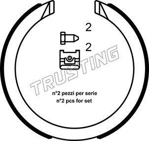 Trusting 040.163K - Set saboti frana, frana de mana aaoparts.ro