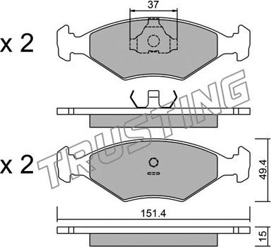 Trusting 059.5 - Set placute frana,frana disc aaoparts.ro