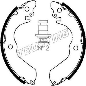 Trusting 064.168 - Set saboti frana aaoparts.ro