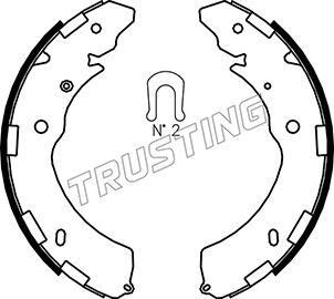 Trusting 064.181 - Set saboti frana aaoparts.ro