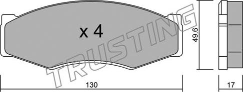 Trusting 068.0 - Set placute frana,frana disc aaoparts.ro
