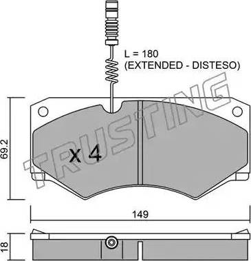 Trusting 016.1 - Set placute frana,frana disc aaoparts.ro