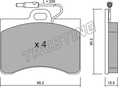 Trusting 087.0 - Set placute frana,frana disc aaoparts.ro