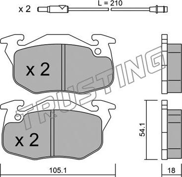Trusting 039.0 - Set placute frana,frana disc aaoparts.ro