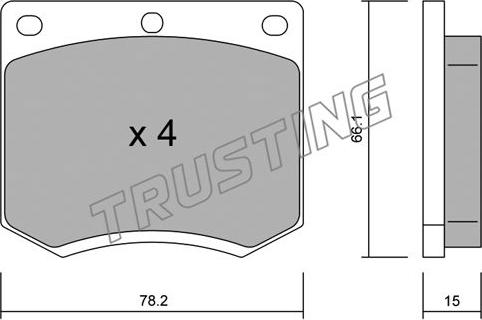 Trusting 025.0 - Set placute frana,frana disc aaoparts.ro