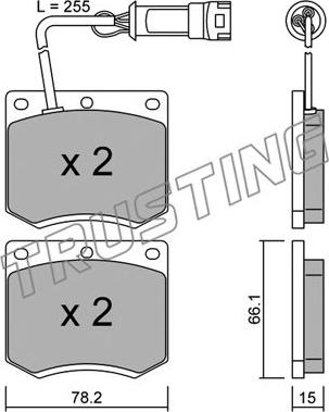 Trusting 025.1 - Set placute frana,frana disc aaoparts.ro
