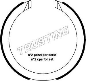 Trusting 027.008 - Set saboti frana, frana de mana aaoparts.ro