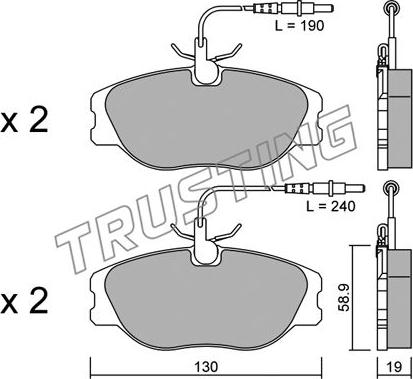 Trusting 074.3 - Set placute frana,frana disc aaoparts.ro