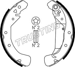 Trusting 073.169 - Set saboti frana aaoparts.ro