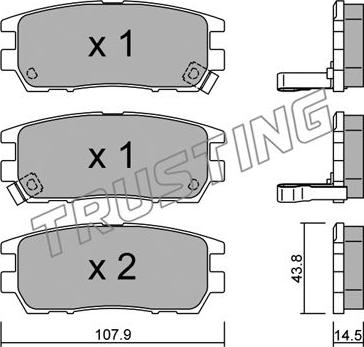 Trusting 154.0 - Set placute frana,frana disc aaoparts.ro