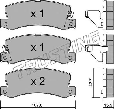 Trusting 164.0 - Set placute frana,frana disc aaoparts.ro