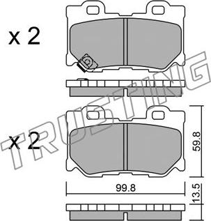 Trusting 1054.0 - Set placute frana,frana disc aaoparts.ro