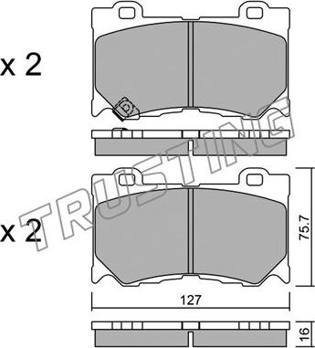 Trusting 1053.0 - Set placute frana,frana disc aaoparts.ro